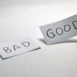 紙に書かれたBADといGOOD